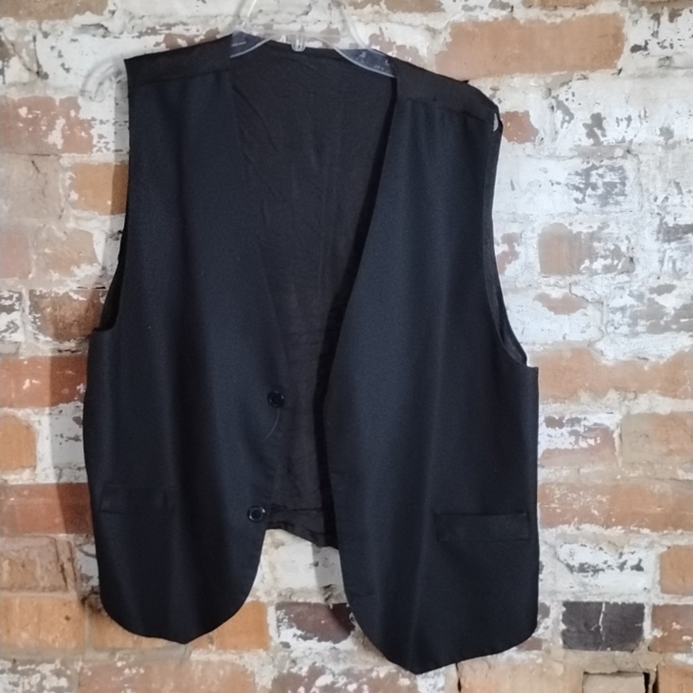 Men's Tuxedo Vest Untied Size Large Black